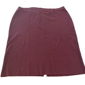 Whisper Knit By Louis Dell'Olio Burgundy Pencil Skirt, Size XL